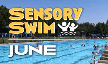 Sensory Swim event art - June